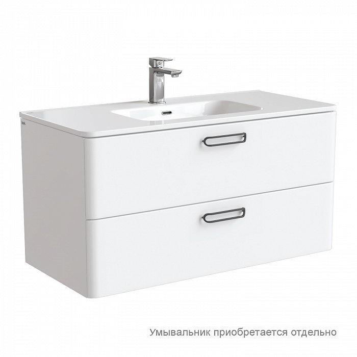 Тумба подвесная, 100 см, Brick, белая, IDDIS, BRI10W1i95
