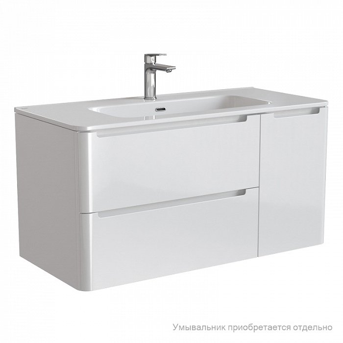 Тумба подвесная, 100 см, Edifice, белый, IDDIS, EDI10W1i95