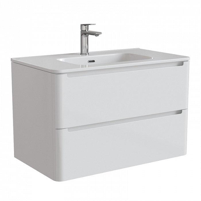 Тумба с умывальником, подвесная, 80 см, белая, Edifice, IDDIS, EDI80W0i95K