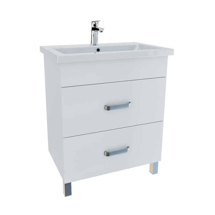 Тумба с умывальником, напольная, 70 см, белая, New Custo, IDDIS, NCU70W0i95K